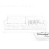 Fabric fold-out sofa with removable cover Iara