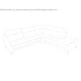 Narożna skórzana sofa Palmito