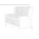 Dwuosobowa sofa tapicerowana Chui