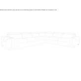 Narożna skórzana sofa z napędem elektrycznym Brusturi