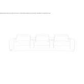 Leather 3-seater sofa with curved armchair Aplao