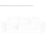 Skórzana sofa rozkładana segmentowa Desterro