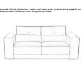 Sofa materiałowa 3-osobowa Kalmar