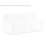 Sofa materiałowa 3-osobowa Tunica