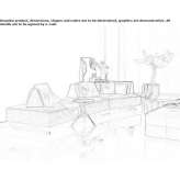 Segmentowa sofa materiałowa Massiac