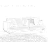 3-seater fabric sofa Samo