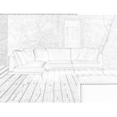 3-seater fabric sofa with a chaise longue Eastvale