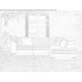 Corner relaxing 4-seater fabric sofa Bever