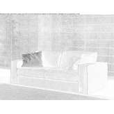 A 3-seater sofa in a modern style, upholstered with fabric Jaciara