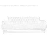 Quilted 3-seater sofa Metairie