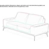 Leather 2-seater sectional sofa Petrovec
