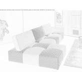 Modular fabric sofa with removable cover and chaise longue Lipiany