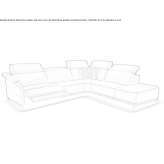 Corner leather sectional sofa with headrest Zapod