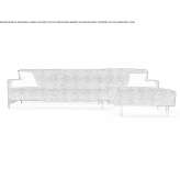 3-seater sectional fabric sofa with a chaise longue Tlaxcala