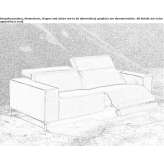 Fabric fold-out sofa with electric movement function Ituacu