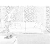 Leather 3-seater sofa Eastvale