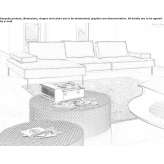 Modular fabric sofa with a chaise longue Hamzali
