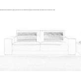 3-seater fabric sofa Silveira