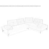 Corner sectional sofa in fabric Petrovec