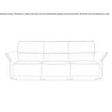 Leather sectional 3-seater sofa Petrovec