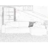 Sectional fabric sofa with a chaise longue Silveira