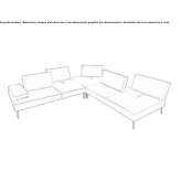 Corner modular leather sofa Hamzali