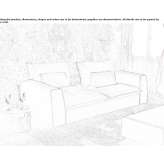 Leather 3-seater sectional sofa Mliniste