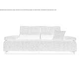 3-seater sectional fabric sofa Tlaxcala