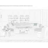 Sectional fabric sofa with removable cover and chaise longue Kilkenny