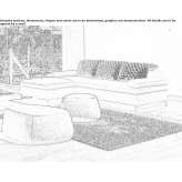 Fabric sofa with removable cover and chaise longue Carceri