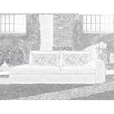 Sofa materiałowa 4-osobowa Pintillo