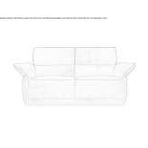 Leather 2-seater sectional sofa Petrovec