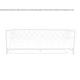 Quilted 3-seater sofa Metairie