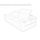 Leather 2-seater sectional sofa with headrest Zapod