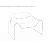 Glass armchair Laghi