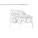 Fabric armchair with armrests Eferding