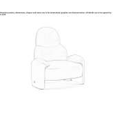 Leather armchair with armrests Zarraton