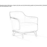 Leather armchair with armrests Ucum