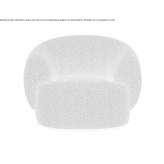 Fabric armchair with removable cover and armrests Nogueira