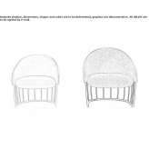 Fabric upholstered armchair with armrests Albardon