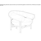 Fabric upholstered armchair with armrests Agotnes