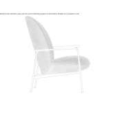 Upholstered armchair with a metal frame Ilsfeld
