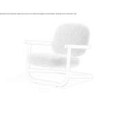 Fabric armchair with steel structure Nambe