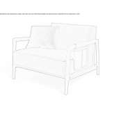 Fabric armchair with armrests Zuoz