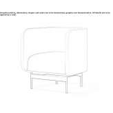 Fotel materiałowy z podłokietnikami Kolobovo