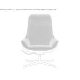 Reclining armchair with a 4-star base Racu
