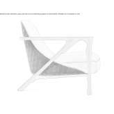 Leather armchair with armrests Kurikka