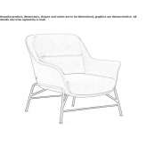Armchair upholstered in polyester with armrests Oprtalj