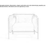 Fabric armchair with armrests Lekenik