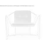 Leather and fabric armchair with armrests Bargota